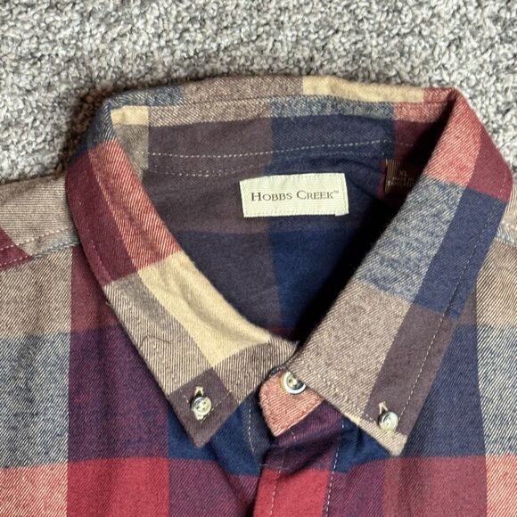 Cabela's HOBBS CREEK Plaid Flannel Shirt Autumn Check Long Sleeve Men Size XL - Picture 6 of 12